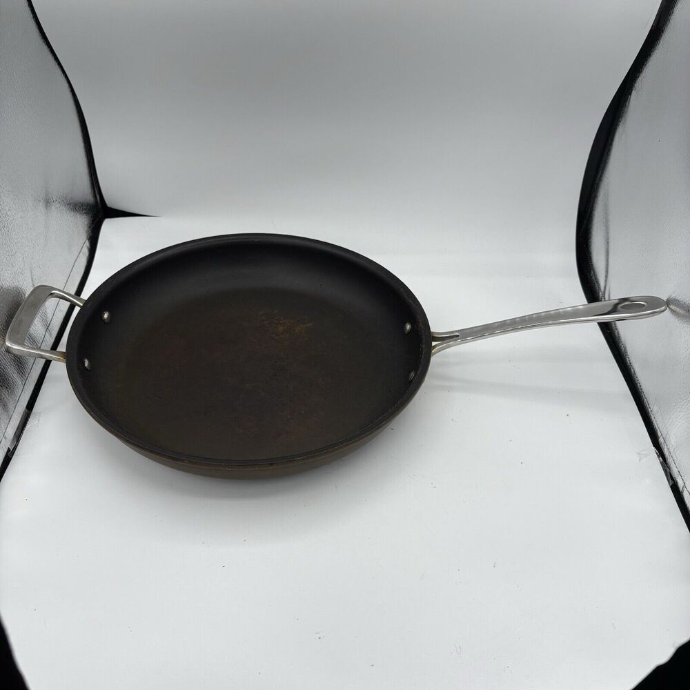 All-Clad‎ Frying Pan 12 Inch Skillet Nonstick Long Handle No Lid Side